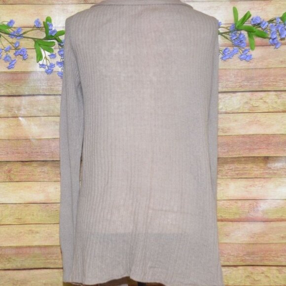 Banana Republic Sweater Ladies L Alpaca Wool Blend Open Cardigan Italy Yarn - Picture 7 of 10